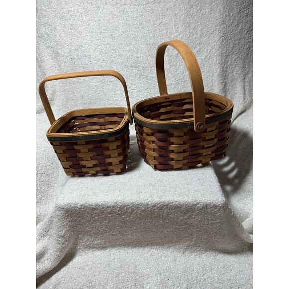 Set Of 2 Vintage Boyd’s Bears Star Spangled Americana Baskets # 65187 - Picture 4 of 7
